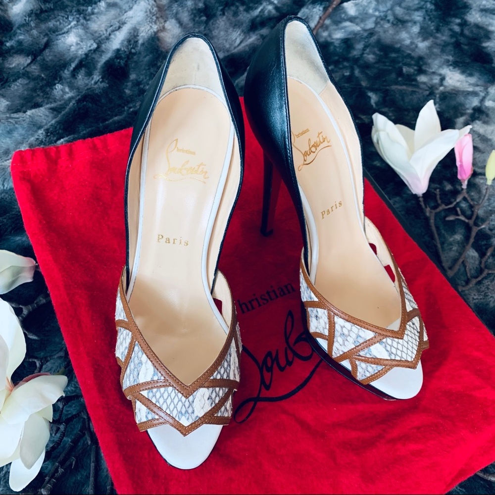 Christian Louboutin Platform Heel Peep Toe